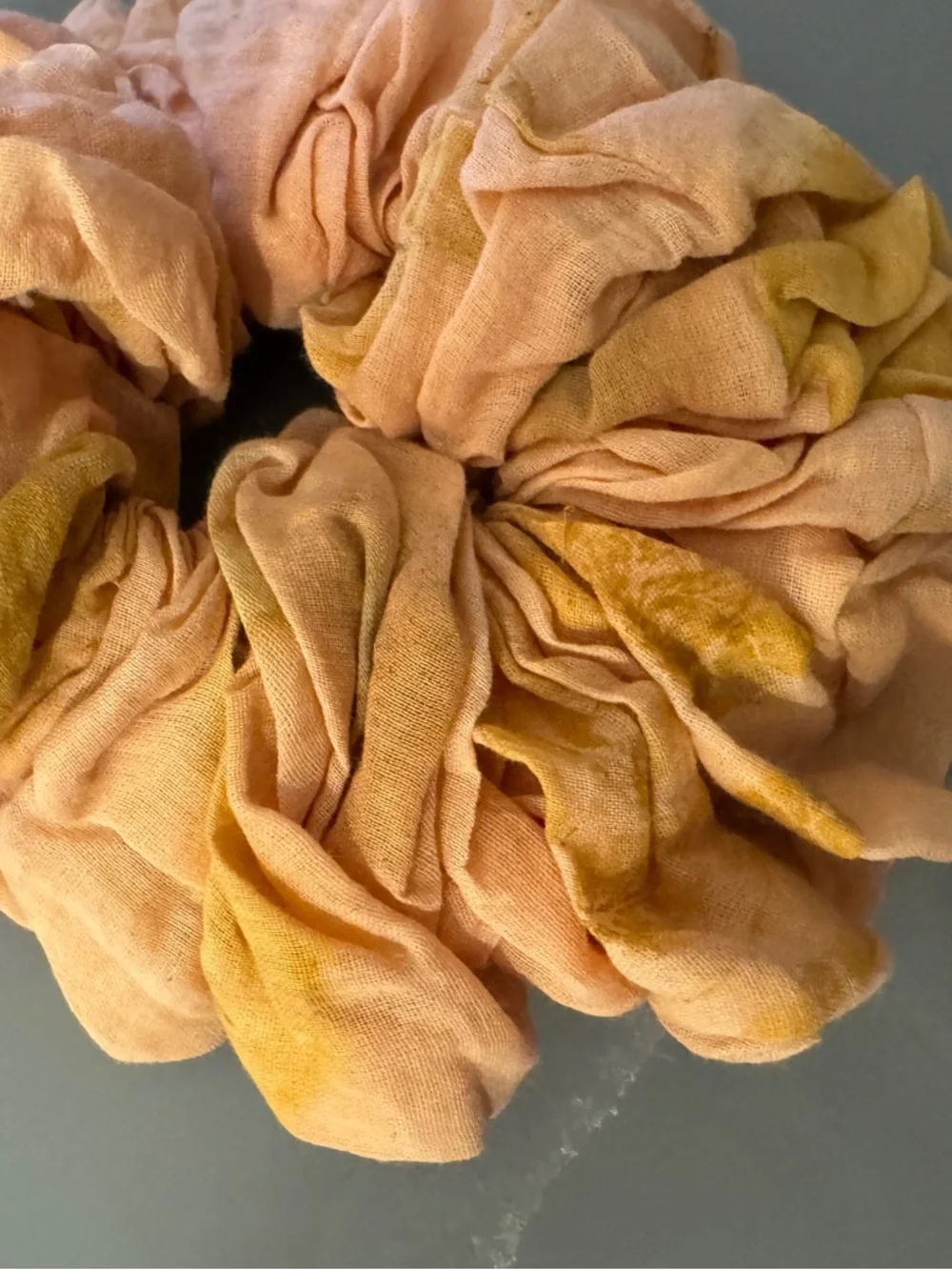 Peach & Mustard Oversized Scrunchie - Women Accessories